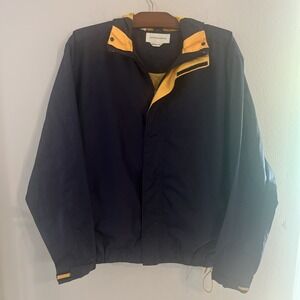 Cutter & Buck Men's M Windbreaker Navy Blue  Jacket Coat Weather Tec Pockets‎